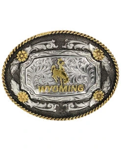 Cody James Men's Oval Wyoming Belt Buckle